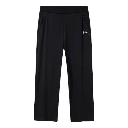(WMNS) FILA Knitted Sport Loose Cropped Pants Black F11W938611F