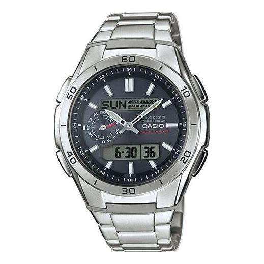 Casio Fashion Business Stylish Analog-Digital Watch 'Crystal Silver Black Steel' WVA-M650D-1AER
