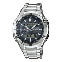 Casio Fashion Business Stylish Analog-Digital Watch 'Crystal Silver Black Steel' WVA-M650D-1AER