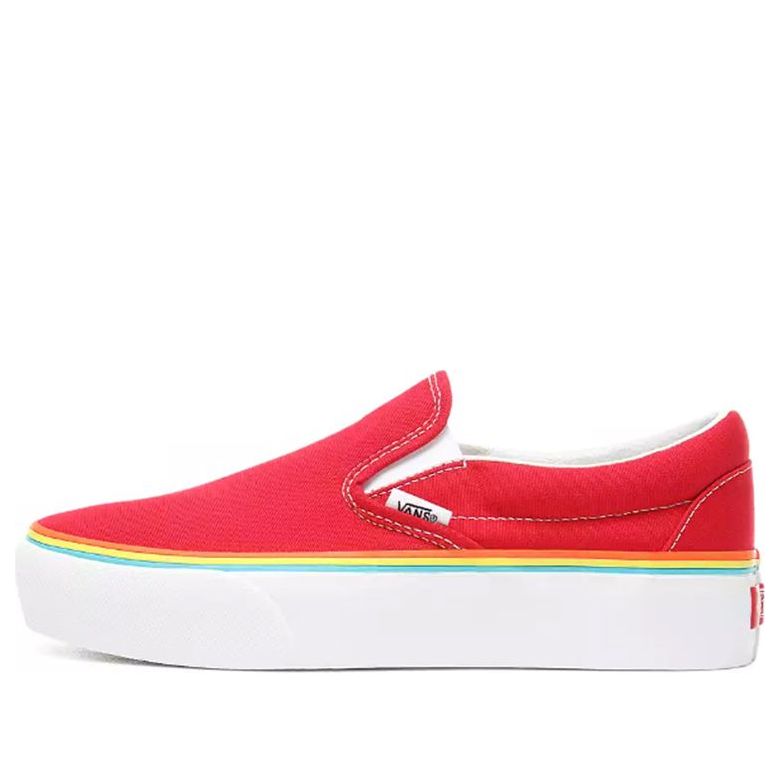 Vans Suede Outsole Classic Slip-on Platform Red/White VN0A3JEZS1U
