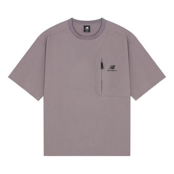 New Balance Logo Print Tee Asia Sizing 'Purple' AMT22371-ZNC