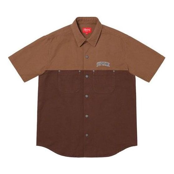 Supreme 2-Tone Denim S/S Shirt 'Brown Tan' SUP-SS19-10025