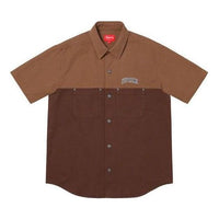 Supreme 2-Tone Denim S/S Shirt 'Brown Tan' SUP-SS19-10025