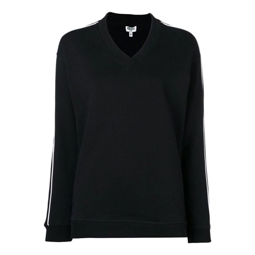 (WMNS) KENZO Back Logo V neck Sports Hoodie Black F952SW774952-99