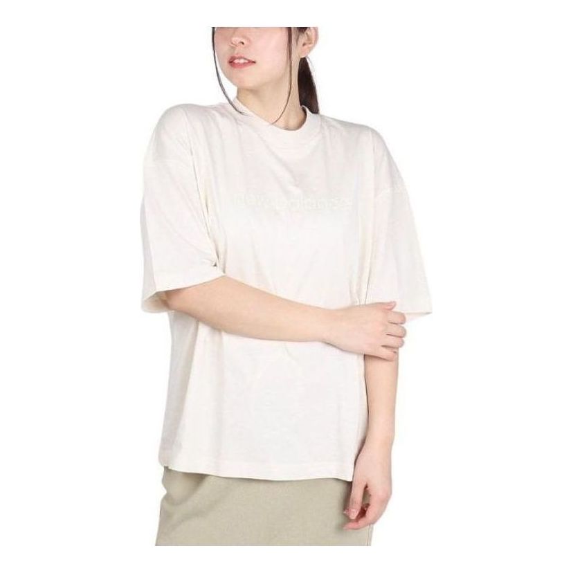 (WMNS) New Balance Hyper Density Jersey Oversized T-Shirt Asia Sizing 'Linen' WT41555-LIN
