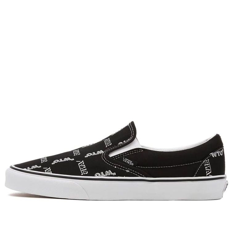 Vans Shadow Vans Classic Slip-On Skate Shoes Black/White VN0A5JMHB0H