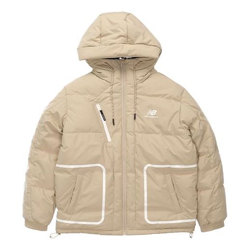 New Balance Logo Down Jacket Asia Sizing 'Beige' AMJ14324-BEI