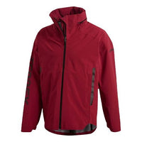 adidas Myshelter Jkt Outdoor waterproof Reflective Hooded Jacket Red FP8455