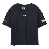 (WMNS) FILA Casual Loose Short Sleeve Blue T-Shirt F11W028101G-NV