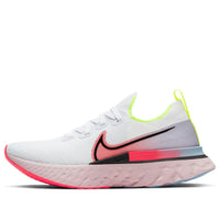 (WMNS) Nike React Infinity Run Flyknit 'White Laser Crimson' CW5636-100
