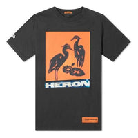 Men's HERON PRESTON Pattern Short Sleeve Black HMAA004F197600030488