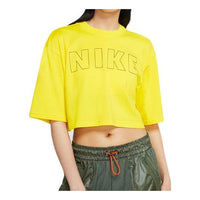 (WMNS) Nike AIR Short Sleeve Tops Yellow CJ3060-731