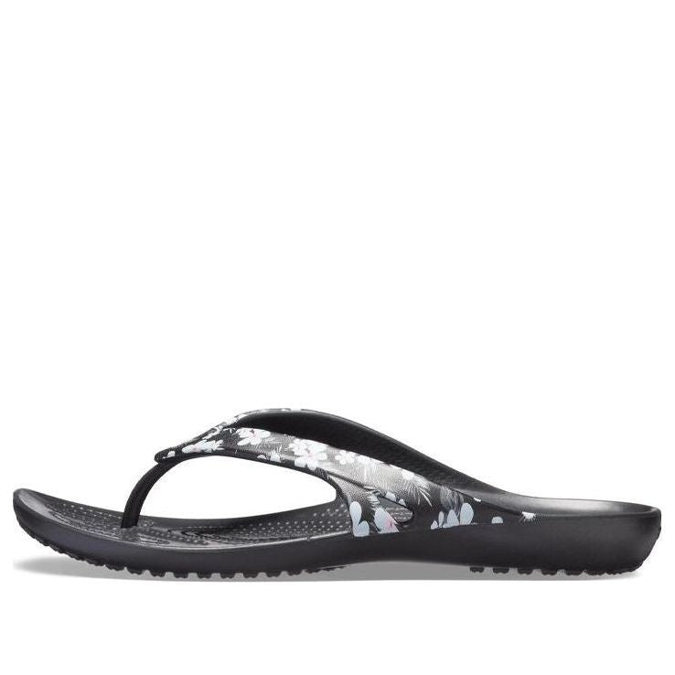 (WMNS) Crocs Kadee II Seasonal Flip Flops 'Tropical Floral Black' 205635-98F