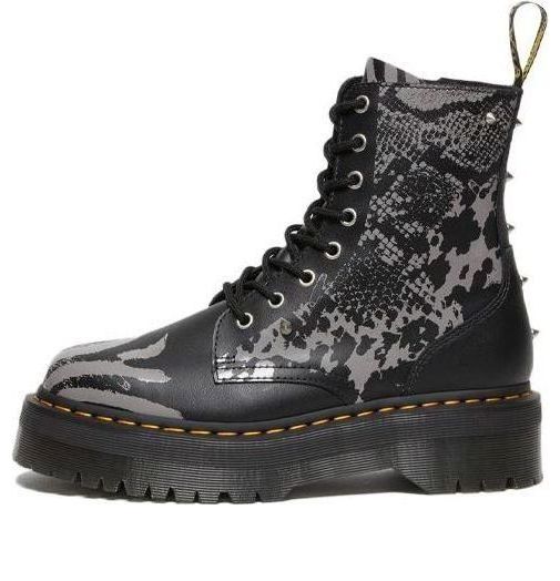 Dr. Martens Jadon Boot Animal Clash Leather Platforms 'Black' 27669001