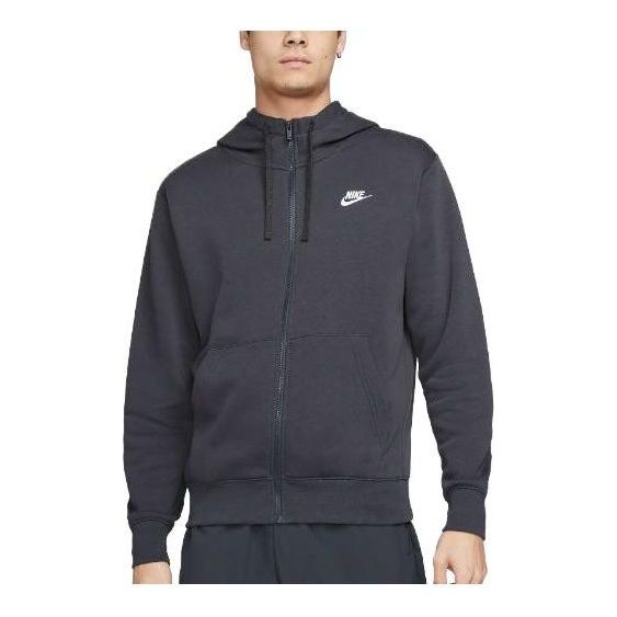 Nike Sportswear Club Fleece Full-Zip Hoodie 'Smoke Grey' BV2645-070
