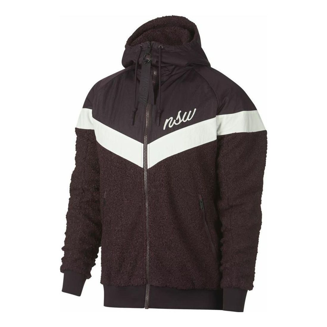Nike Sportswear Nsw Sherpa Windrunner Full Zip Jackets 'Burgundy Ash' 930316-659