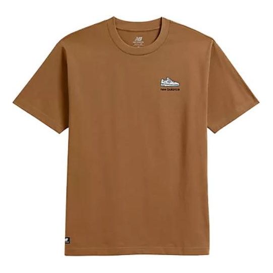 New Balance 550 Logo Graphic Tee Asia Sizing 'Tobacco' MT31576-TOB