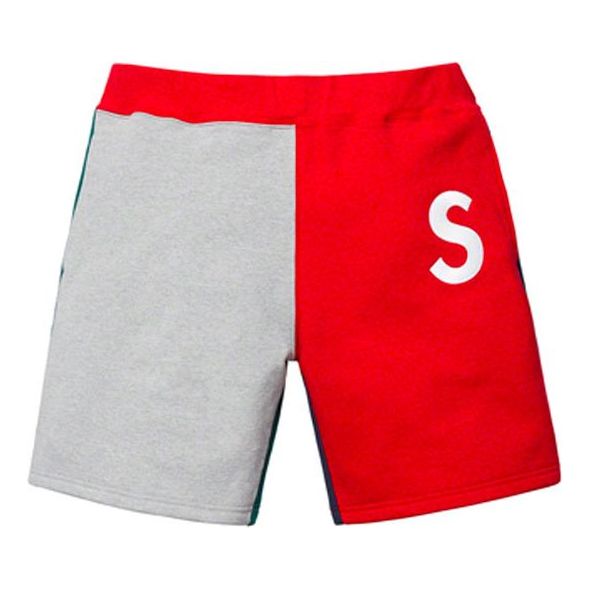 Supreme SS19 S Logo Colorblocked Sweatshort Red S SUP-SS19-311