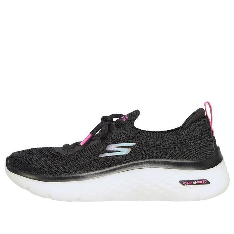 (WMNS) Skechers Go Walk Hyper Burst 'Black' 124585-BKMT