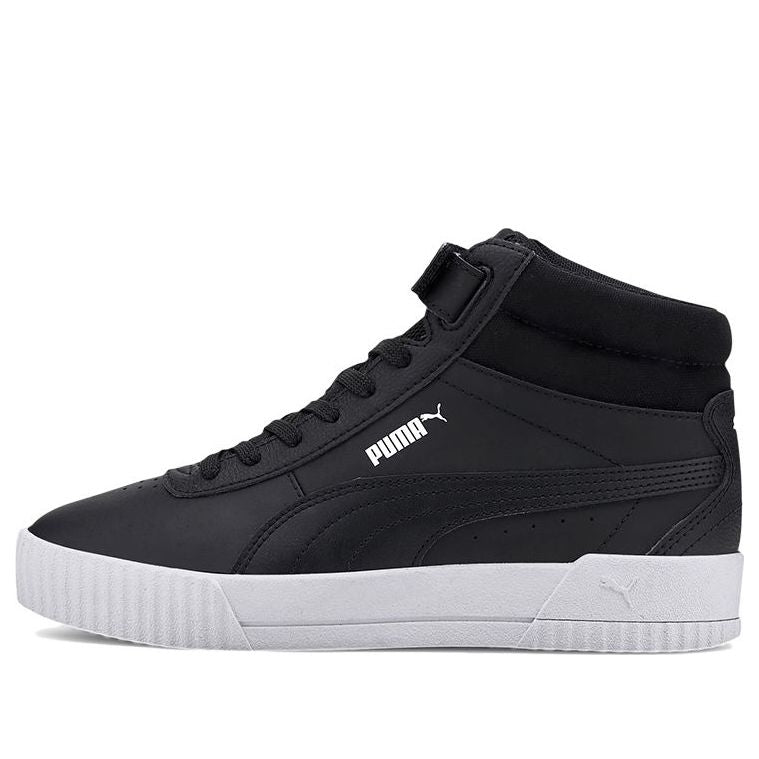 (WMNS) PUMA Carina Mid Black/White Mid Board Shoes 373233-05