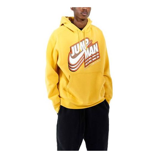Air Jordan Jumpman Logo Printing Pullover Sports Yellow DC9604-781