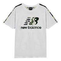 New Balance Essential Camo Tee Asia Sizing 'White Black' AMT11509-WM