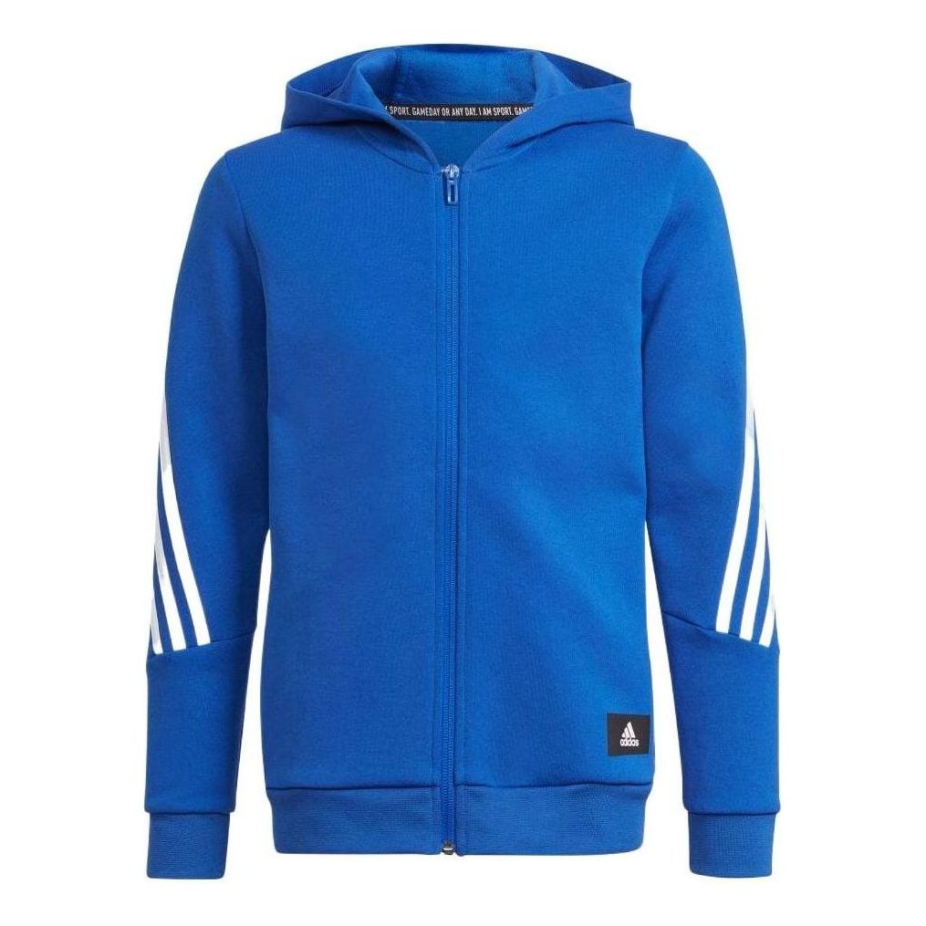 (GS) adidas Future Icons 3-Stripes Full-Zip Hoodie Asia Sizing 'Blue White' H26636