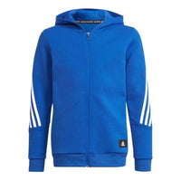 (GS) adidas Future Icons 3-Stripes Full-Zip Hoodie Asia Sizing 'Blue White' H26636