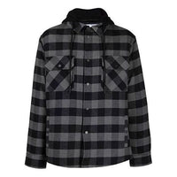 Off-White FW21 Plaid hooded Long Sleeves Shirt Loose Fit Black OMEA236F21FAB0010505