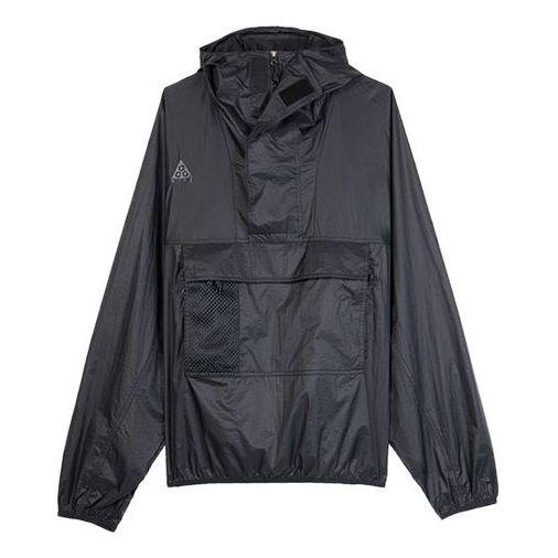 Nike ACG Half Zipper Functional hooded Windproof Storm Jacket US Edition Black CD7634-010
