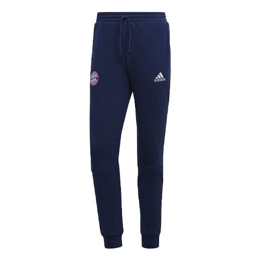 Men's adidas Logo Pattern Loose Sports Pants/Trousers/Joggers Navy Blue GR0701