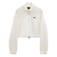 (WMNS) Vans Left Chest Logo Mock Neck Half Zip Sweatshirt 'Marshmallow' VN0A4R97FS8