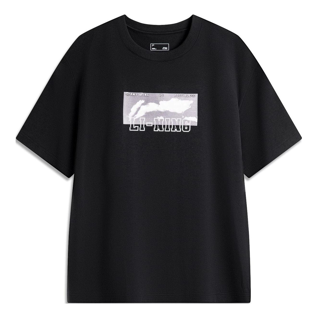 Li-Ning Anything Is Possible Graphic T-shirt 'Black' AHSU555-3
