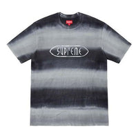 Supreme SS19 Rainbow Stripe Tee Short Sleeve Unisex Black Gray SUP-SS19-1008