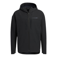 adidas Trav softsh jkt Back Printing Sports Hooded Jacket Black HN2016