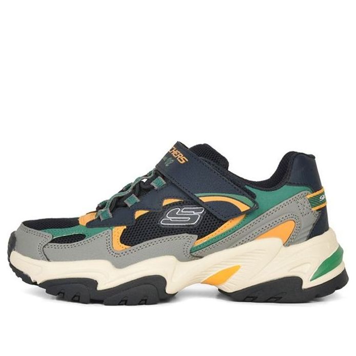 (GS) Skechers DLITES 'Navy Green Orange' 405209L-NVMT