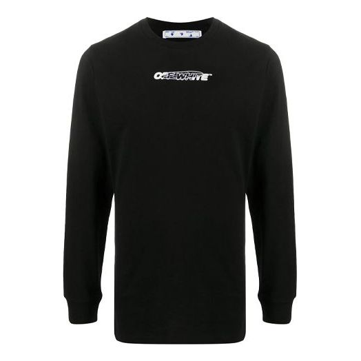 Men's Off-White logo Pattern Printing Black Tops OMAB001E20JER0021001