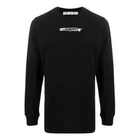 Men's Off-White logo Pattern Printing Black Tops OMAB001E20JER0021001