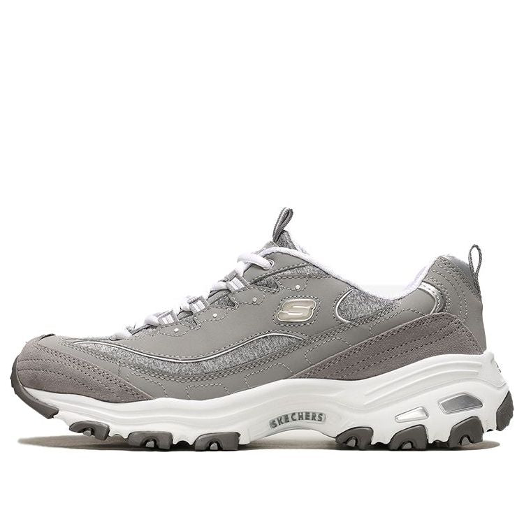 (WMNS) Skechers D'Lites Low-Top Running Shoes Grey 11936-GYW