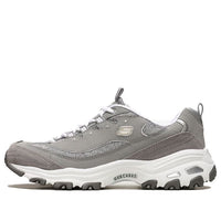 (WMNS) Skechers D'Lites Low-Top Running Shoes Grey 11936-GYW