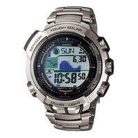CASIO Waterproof Shockproof Solar Powered Mens Silver Digital PRX-2500T-7JF