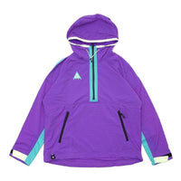 Nike ACG Stripe Printing Pattern Half Zipper Drawstring Hooded Long Sleeves Autumn Purple 931908-560