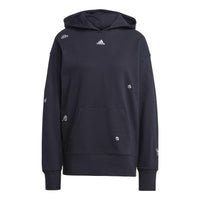 (WMNS) adidas Relaxed Hoodie With Healing Crystals-Inspired Graphics 'Black' IC0803