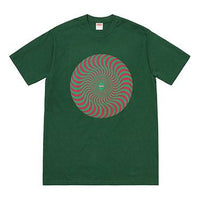 Supreme SS18 Spitfire Classic Swirl Dark Green Tee SUP-SS18-453