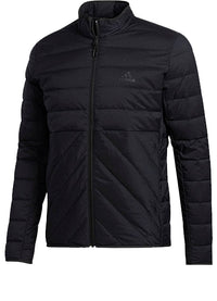 adidas Thin and light Long Sleeves Stand Collar Down Jacket Black FS6941
