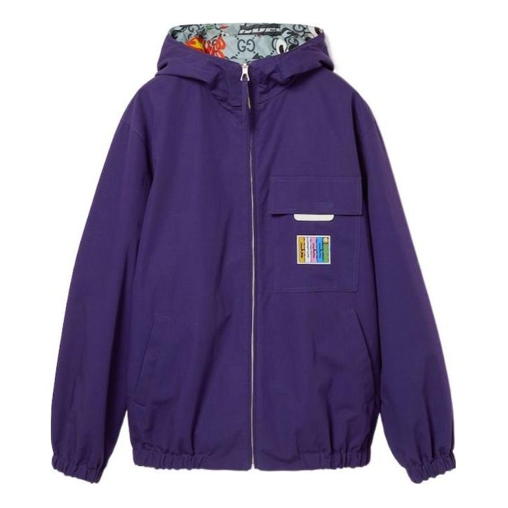 Gucci Reversible Cotton Ripstop Jacket 'Purple Multi Color' 777290-ZAQDS-5447