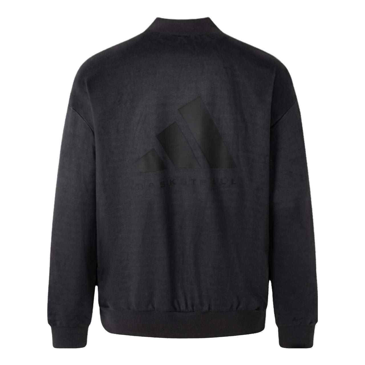 adidas Basketball Sueded Crew Sweatshirt Asia Sizing 'Carbon' IN7696