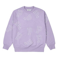 Palace SS22 Multi P Flatlock Crew Lilac Sweater 'Purple' P22CS130