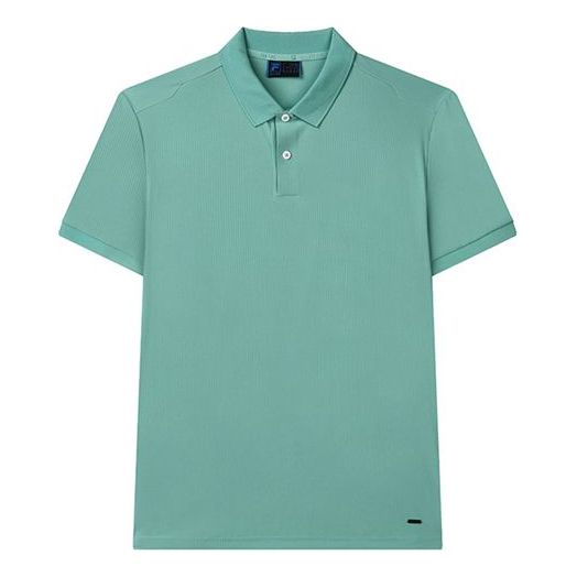 FILA Solid Color Sports Short Sleeve Polo Shirt Gray Green F11M132112F-TQ