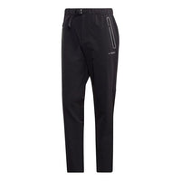 adidas Xplr Lt Ss Pant Solid Color Outdoor Casual Sports Knit Long Pants Black GE9934